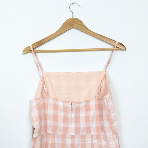 NWT BP Plaid Light Pink Summer Mini Dress - Picture 5 of 9